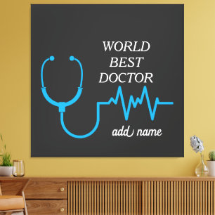 Beste Dokter Ooit Erkenning Persoonlijke Cadeaus Canvas Afdruk