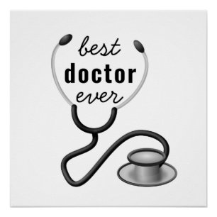 Beste Dokter Ooit Stethoscoop Arts Afstuderen Perfect Poster