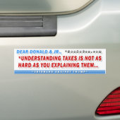 Beste Donald Taxes Bumpersticker (Op auto)