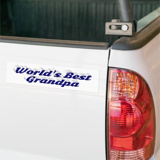 Beste donkerblauw opa bumpersticker (Op Truck)