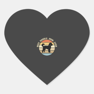 Beste Doodle Moeder Ooit Retro Hond Hart Sticker