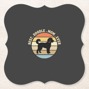 Beste Doodle Moeder Ooit Retro Hond Kartonnen Onderzetters
