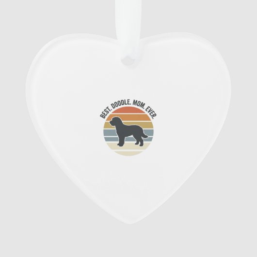Beste Doodle Moeder Ooit Vintage Hond Moeder Ontwe Ornament (voorkant)