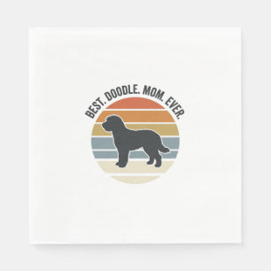 Beste Doodle Moeder Ooit Vintage Hond Moeder Ontwe Servet