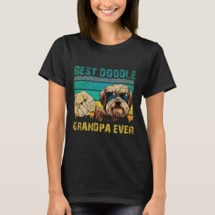 Beste Doodle Opa Ooit Poedel Hond Papa Vaders D T-shirt