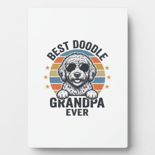 Beste Doodle Opa Oude Hond Shirt Ontwerp Aller Tij Fotoplaat