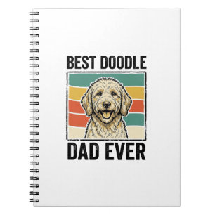 Beste Doodle Papa Ooit Vintage Hond Shirt Ontwerp_ Notitieboek