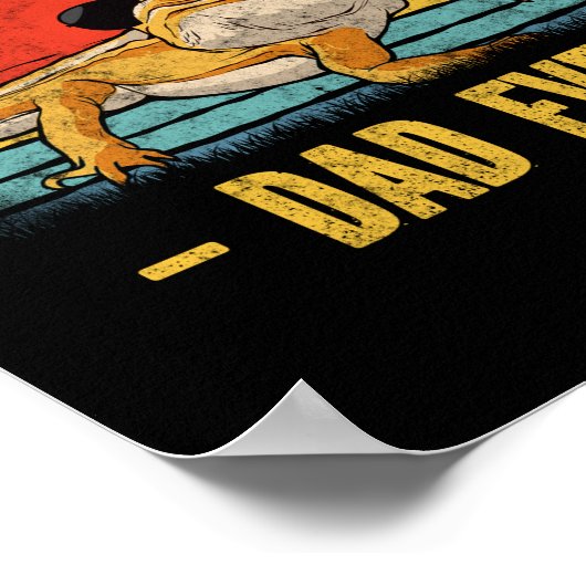 Beste draak pap ooit  zonsondergang poster (Hoek)