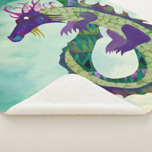 Beste Dragon Sherpa Blanket-Middelgrote Grootte Sherpa Deken (3/4)