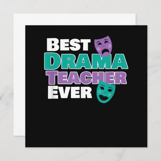 Beste dramaleraar ooit acter acter acter bedankkaart (Voorkant / Achterkant)