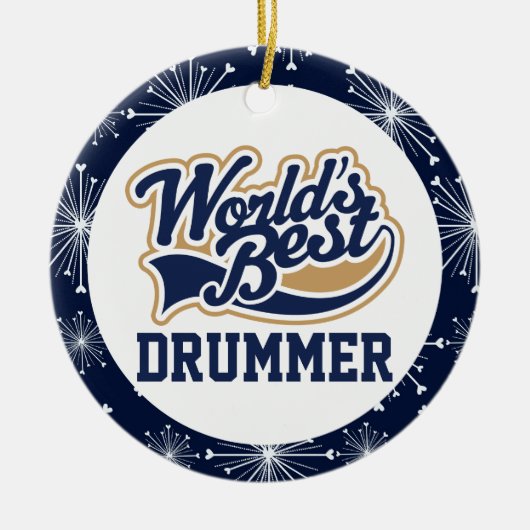 Beste Drummer-muziekcadeautje Keramisch Ornament (Voorkant)