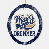 Beste Drummer-muziekcadeautje Keramisch Ornament (Links)