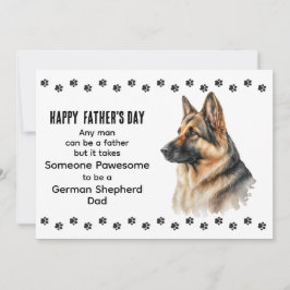 Beste Duitse Herder Hond Papa Vaderdag Custom Feestdagenkaart