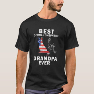 Beste Duitse herder opa ooit Amerikaanse vlag 4t T-shirt