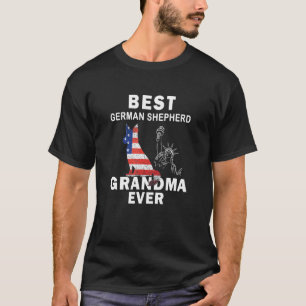 Beste Duitse Herders Oma Ooit Amerikaanse Vlag 4t T-shirt