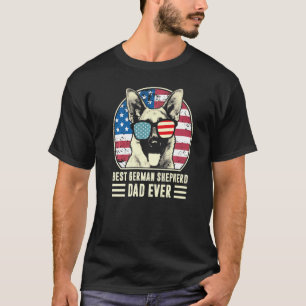 Beste Duitse Herders Vader Ooit Amerikaanse Vlag V T-shirt