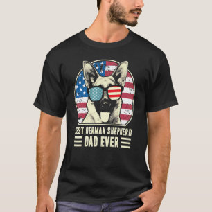 Beste Duitse Herders Vader Ooit Amerikaanse Vlag V T-shirt