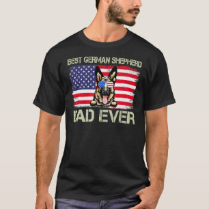Beste Duitse Herders Vader Ooit Ons Vlag Hond Lief T-shirt