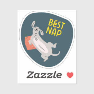 Beste dutje schattige geïllustreerde hond marine sticker