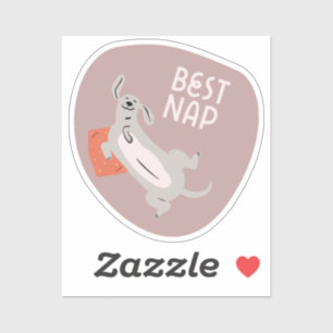 Beste dutje schattige geïllustreerde hond neutraal sticker