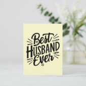 Beste echtgenoot ooit  briefkaart (Staand voorkant)
