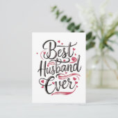 Beste echtgenoot ooit briefkaart (Staand voorkant)