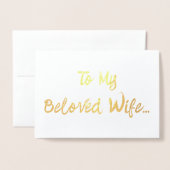 Beste echtgenote... folie kaarten (Voorkant met envelop)