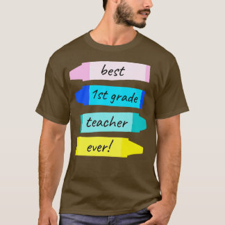 Beste eerste klas leraar ooit leraren waardering t-shirt