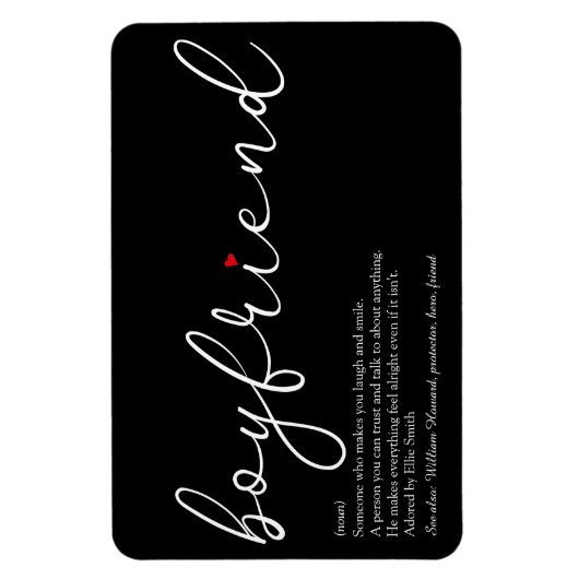 Beste Eerste Vriend Definitie Script Liefde Hart Magneet (Verticaal)