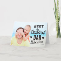 Beste en koelste pap ooit Vaderdag-fotokaart