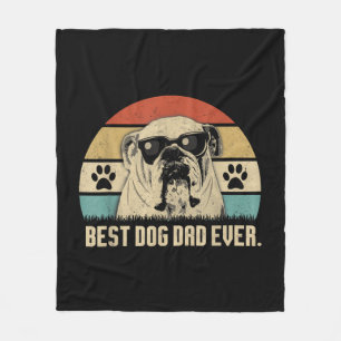  Beste Engelse Bulldog DAD Ooit shirt Vader Fleece Deken