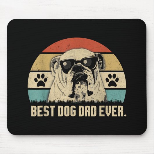 Beste Engelse Bulldog DAD Ooit shirt Vader Muismat (Voorkant)