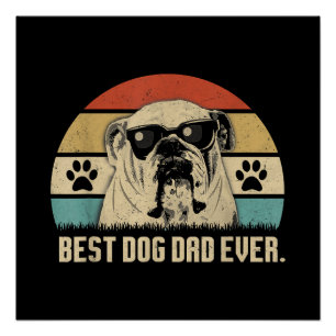  Beste Engelse Bulldog DAD Ooit shirt Vader Perfect Poster