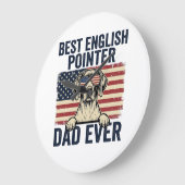 Beste Engelse Pointer Vader Ooit Patriottische Hon Grote Klok (Hoek)