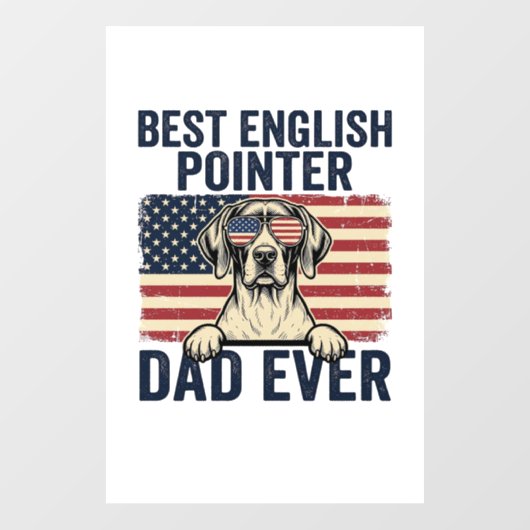 Beste Engelse Pointer Vader Ooit Patriottische Hon Raamsticker (Vel)