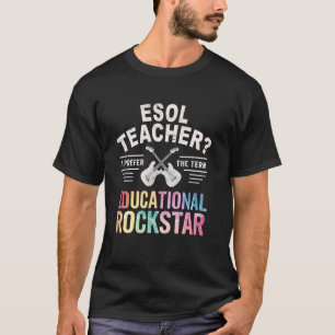 Beste ESOL-leraar ESL-onderwijs ROCKSTAR AB T-shirt