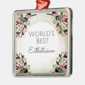 Beste Estheticiaanse cadeau 2 van de wereld Metalen Ornament (Links)