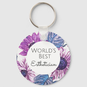 Beste estheticien cadeau 5 sleutelhanger