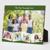 Beste familie ooit - Aangepaste foto Collage Green Fotoplaat (Zijkant)