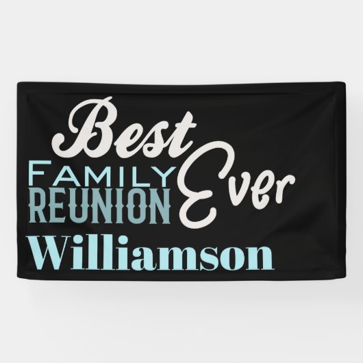 Beste familie reünie bijeenkomst modern spandoek (Horizontaal)