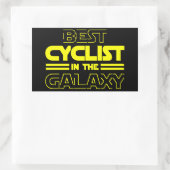 Beste fietser in de melkweg rechthoekige sticker (Tas)