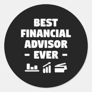 Beste financieel adviseur ooit financieel advies ronde sticker