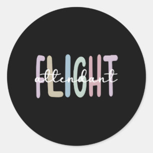 Beste Flight Attendant waardering Stewardess Ronde Sticker
