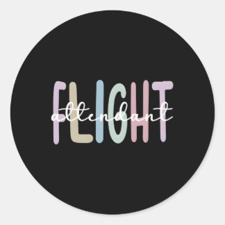 Beste Flight Attendant waardering Stewardess Ronde Sticker