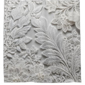 Beste Floral wit douchegordijn (Voorkant)