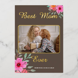 Beste Folie van de Foto van Mam Ever Feestdagenkaart