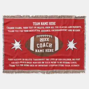 Beste Football Coach-cadeaus, persoonlijke banket Deken