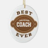 Beste Football Coach Ever Holiday Keepasjescadeau Keramisch Ornament (Rechts)