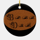 Beste Football van papa Keramisch Ornament (Achterkant)