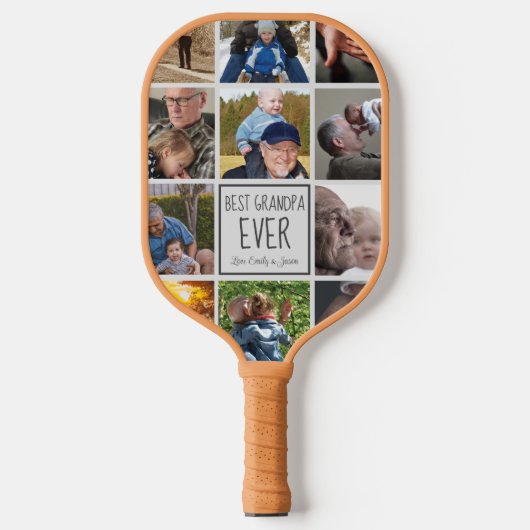 Beste foto-collage ooit van opa pickleball paddle (Voorkant)